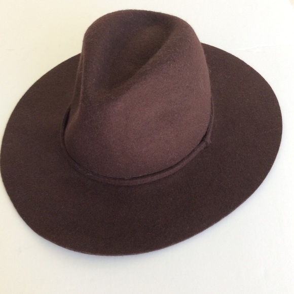 J. Crew Fedora Wool Hat Brown Ribbon Size S-M Western Winter